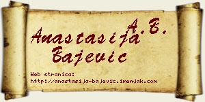 Anastasija Bajević vizit kartica